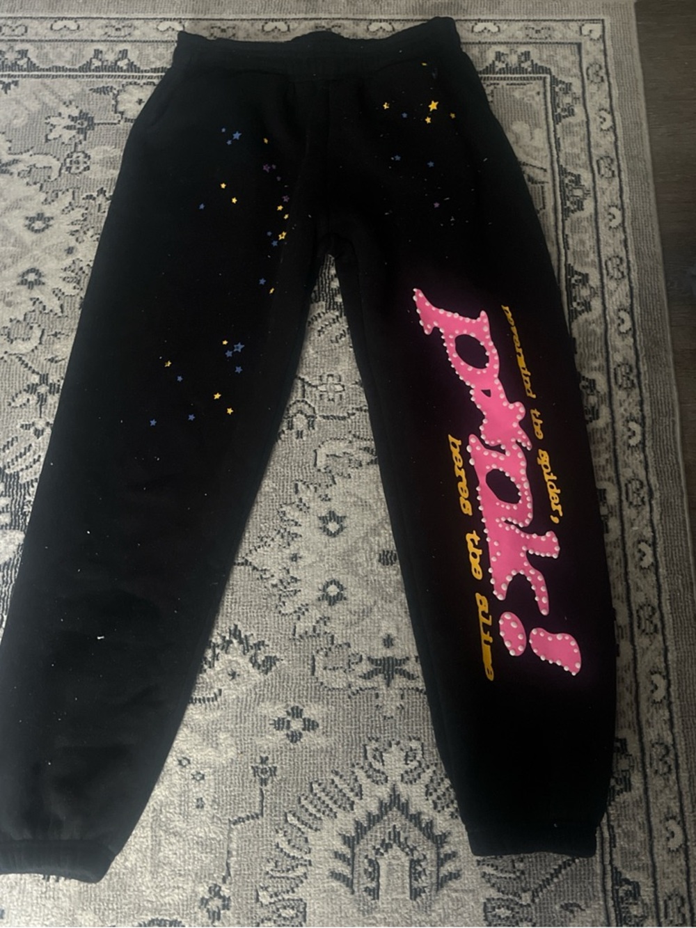 Sp5der black sweatpants
